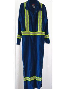 Bulwark FR Coveralls 44 R Flame Resistant Reflective Stripes Men's Workwear